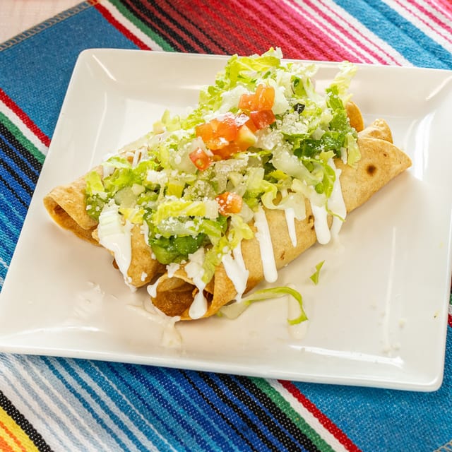 Chicken Rolled Tacos.