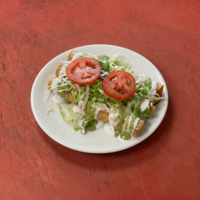 Chicken Rolled Tacos.