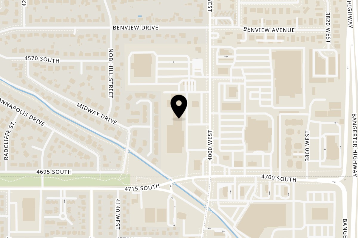Map showing the location of El Pollo Royo on 4616 S 4000 W # B in West Valley City